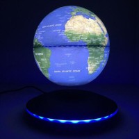 LED Magnetic Levitation Globe 6" World Map Floating Levitating Rotating Earth    614993338561  253253586141